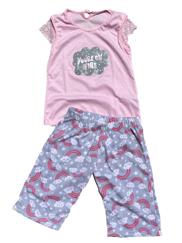 Pijama Capri Niña Ref 902 Rosado
