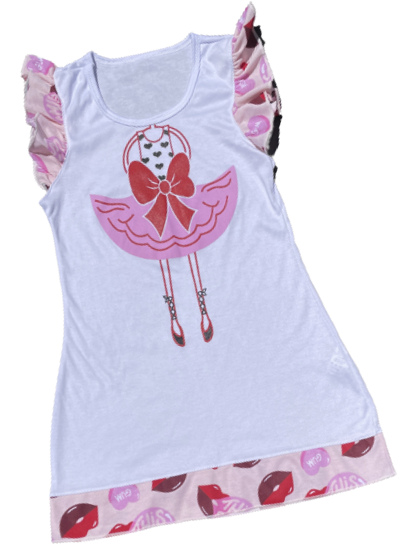Pijama Niña Vestido Ref 956 Blanco