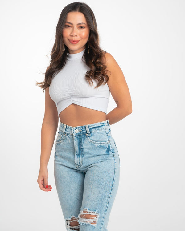 CropTop Lucia Ref C59 Blanco